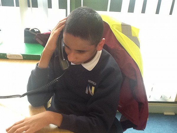 On the phone