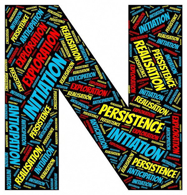 N with words on