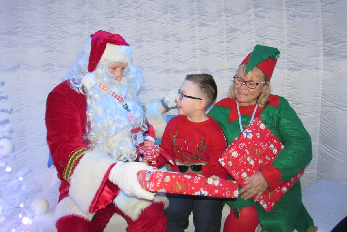 santa and elf