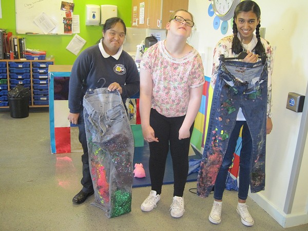 painted jeans
