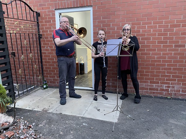 playing instruments