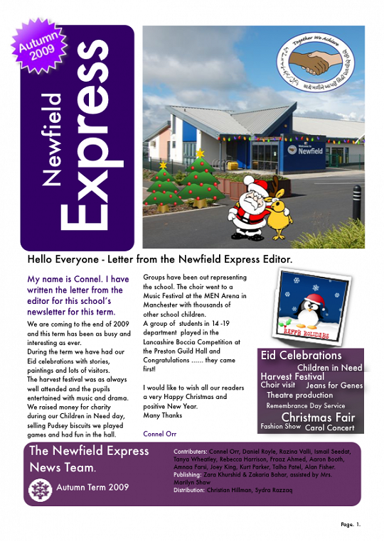 Newfield Newsletter Autumn 2009