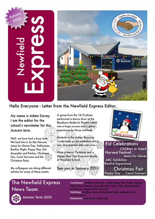 Newfield Newsletter Autumn 2010