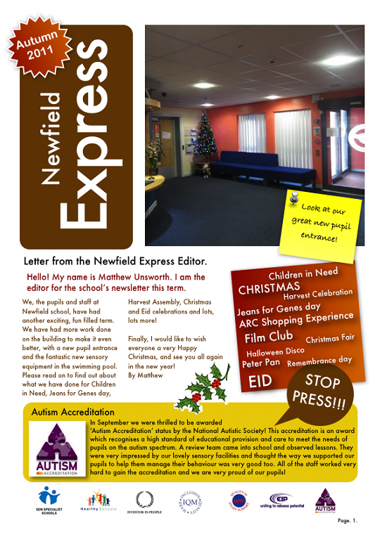 Newfield Newsletter Autumn 2011