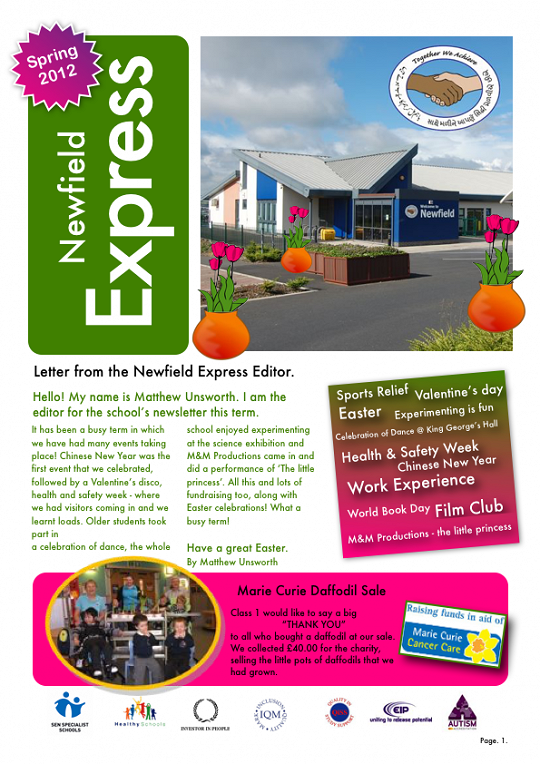 Newfield Newsletter Spring 2012