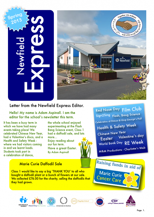 Newfield Newsletter Spring 2013