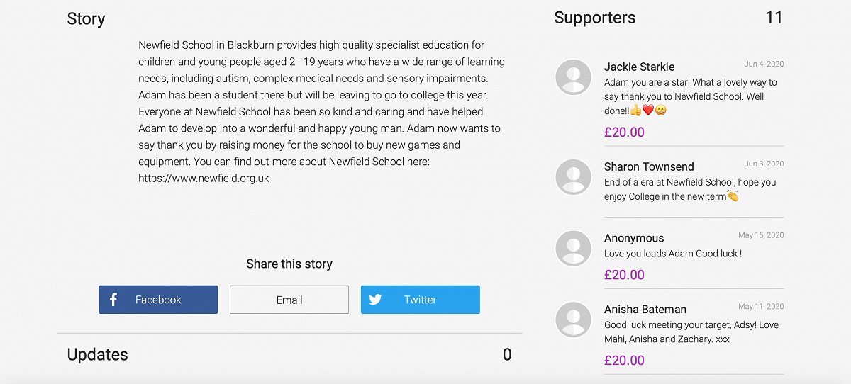 fundraising story